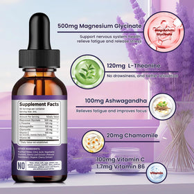 Flacon de dilib Magnésium Glycinate 500 mg avec bouchon ouvert