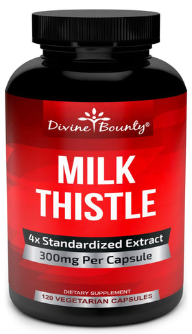 Flacon de Divine Bounty Chardon-Marie 300mg avec 120 capsules