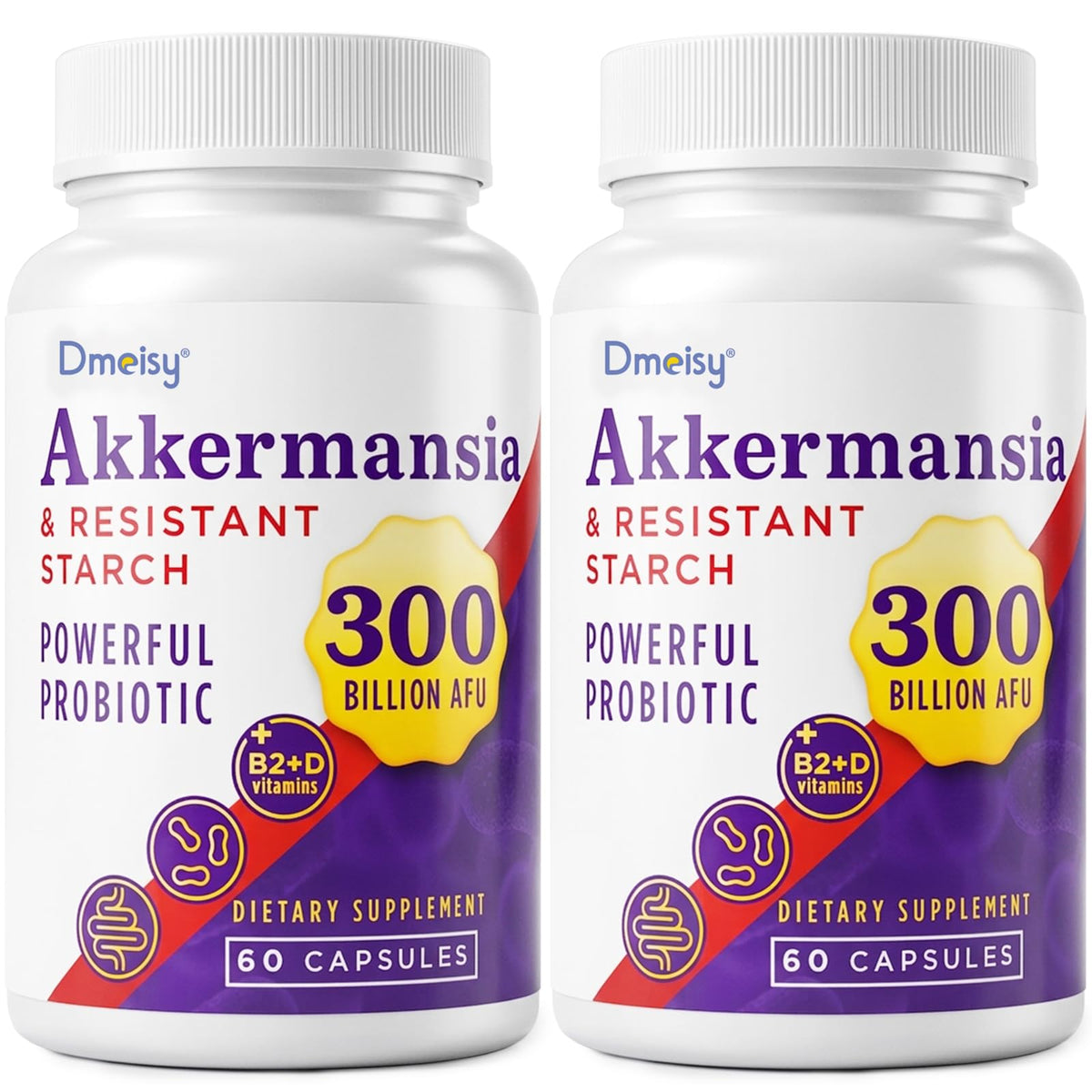 Flacon de Dmeisy Akkermansia Muciniphila 300 milliards AFU, 120 capsules