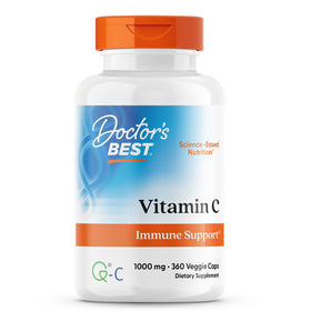 Flacon de Doctor's BEST Vitamine C 1000 mg contenant 360 capsules végétales