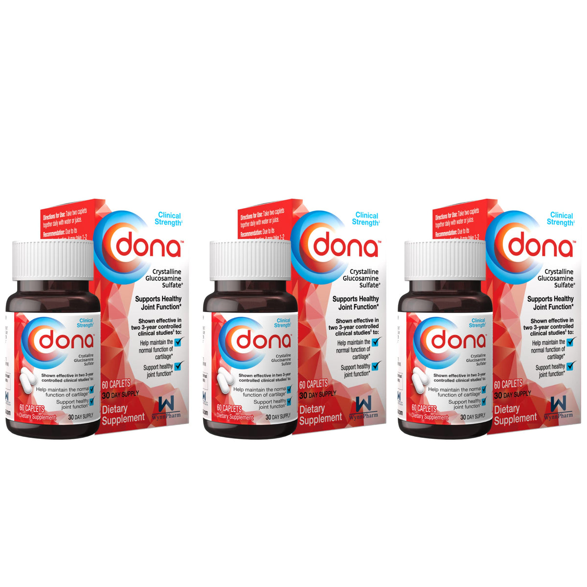 Flacon de Dona Glucosamine Sulfate 1500 mg vue avant