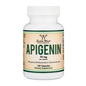 Flacon de Double Wood Apigenin 50mg contenant 120 capsules