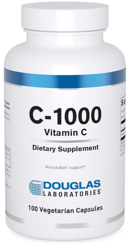 Flacon de Douglas Laboratories C-1000 contenant 100 capsules végétariennes de vitamine C 1000 mg