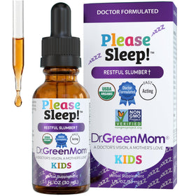 Flacon de Dr. Green Mom Please Sleep! complément sommeil enfants 100g