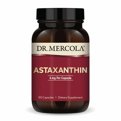 Flacon de Dr. Mercola Astaxanthin 4 mg 90 capsules vue avant