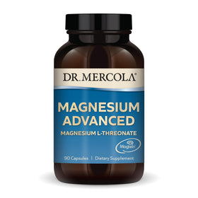 Flacon de Dr. Mercola Magnésium L-Thréonate 2 000 mg, 90 capsules