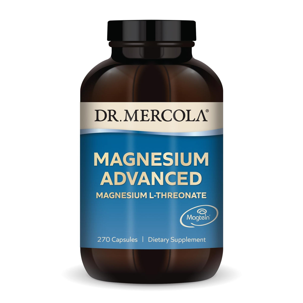 Flacon de Dr. Mercola Magnésium L-Thréonate 270 capsules