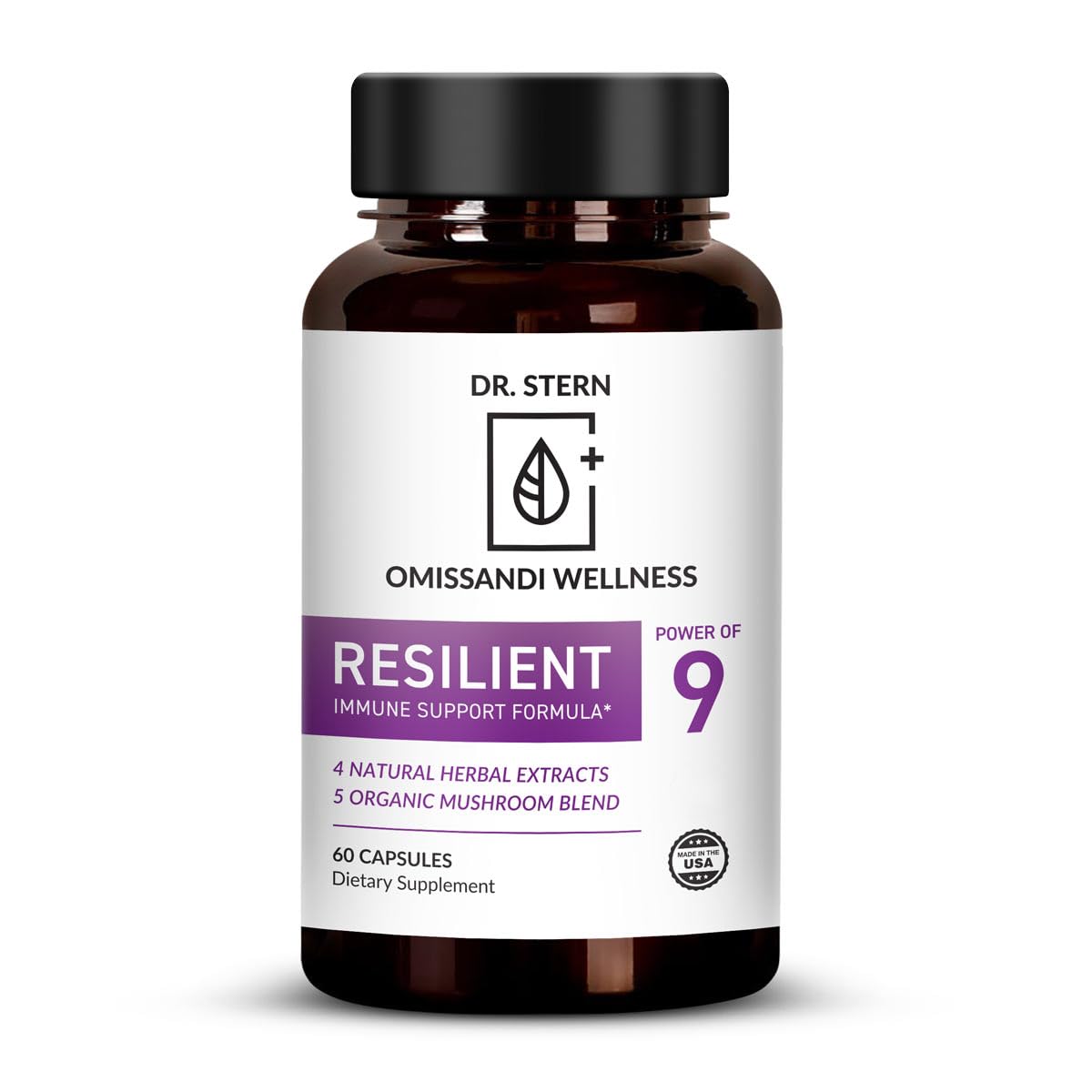 Flacon de Dr. Stern Resilient 60 capsules vue de face