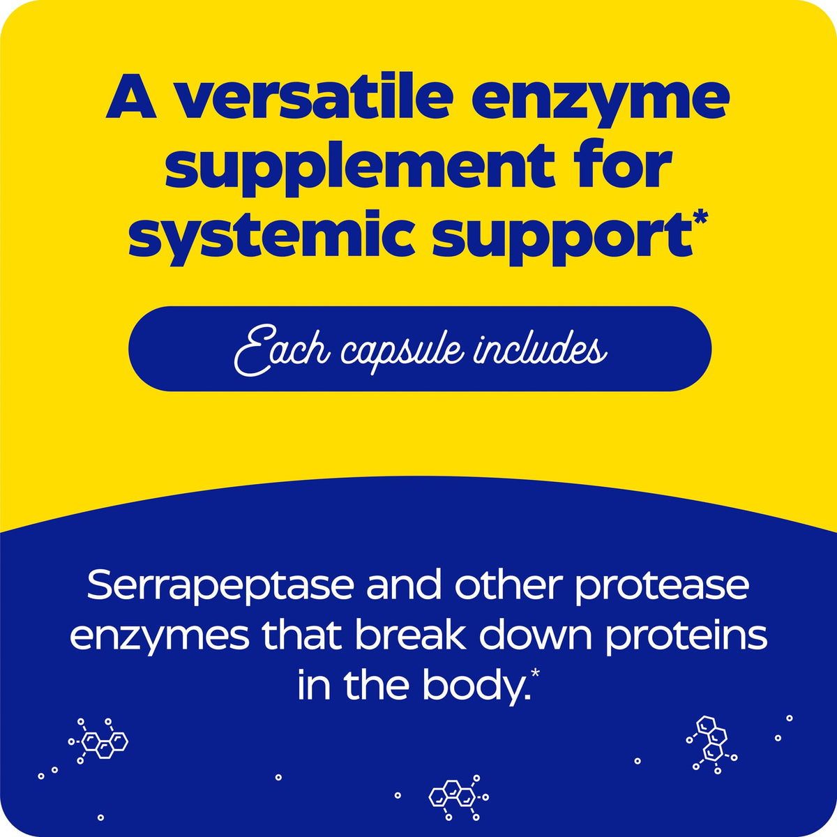 Flacon de Enzymedica SerraGold avec étiquette visible