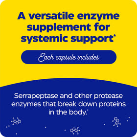 Flacon de Enzymedica SerraGold avec étiquette visible