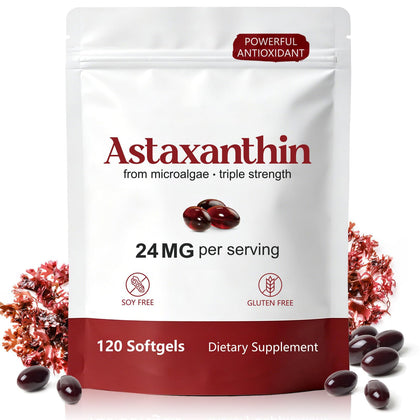 Flacon de FANSHI Astaxanthine 24mg 120 gélules liquides