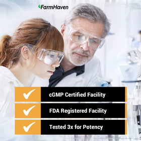 Flacon de FarmHaven Curcuma Curcumin ouvert avec capsules