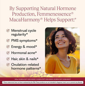 Flacon de Femmenessence MacaHarmony avec étiquette