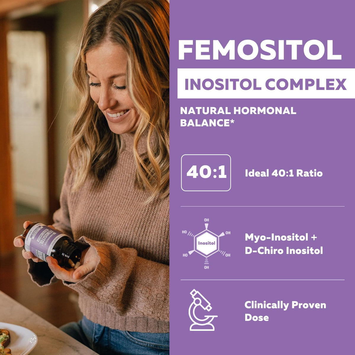 Flacon de Femositol® avec capsules à l'intérieur