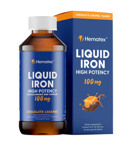 Flacon de fer liquide Hematex 100mg vue avant avec étiquette