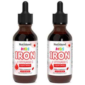 Flacon de fer liquide NATISLAND 120 ml saveur myrtille