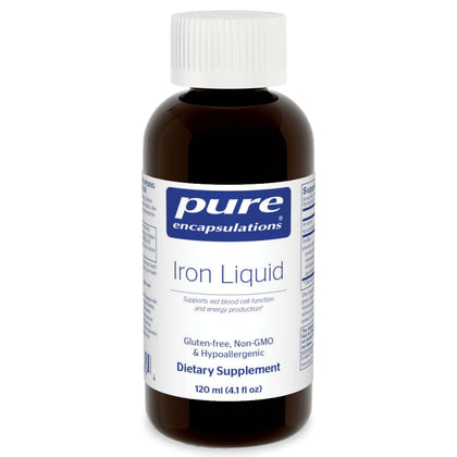 Flacon de Fer Liquide Pure Encapsulations 120 ml vue de face