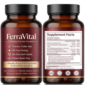 Flacon de FerraVital Fer Glycinate avec étiquette visible