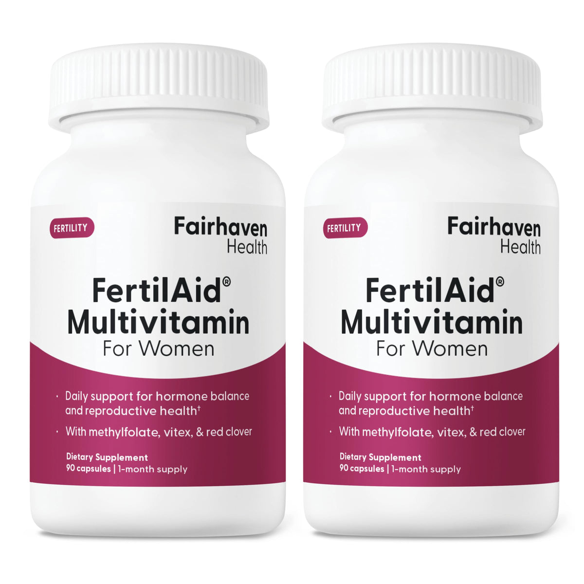 Flacon de FertilAid pour Femmes de Fairhaven Health, 180 capsules végétaliennes