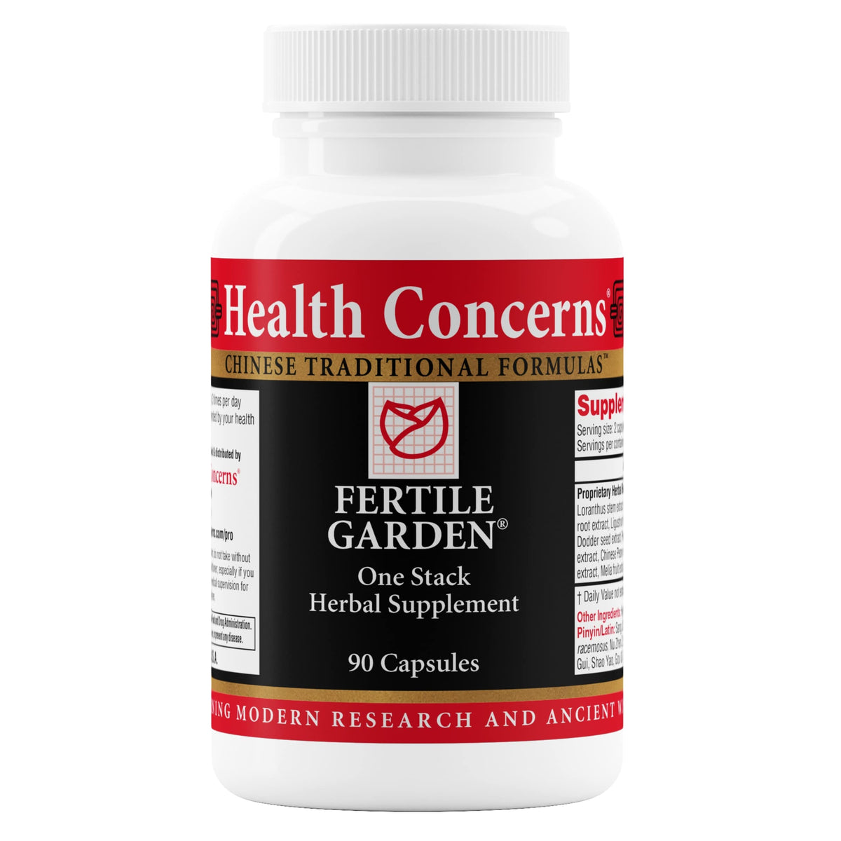 Flacon de Fertile Garden de Health Concerns avec 90 capsules végétariennes