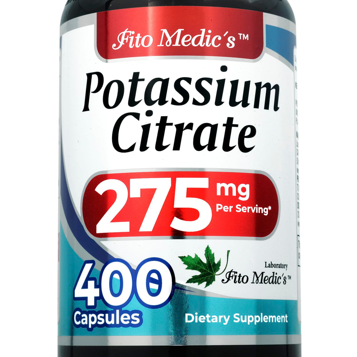 Flacon de FITO MEDIC'S citrate de potassium 400 capsules vue avant