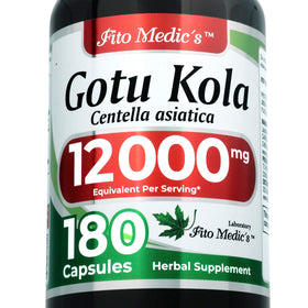 Flacon de FITO MEDIC'S Gotu Kola 180 capsules vue avant