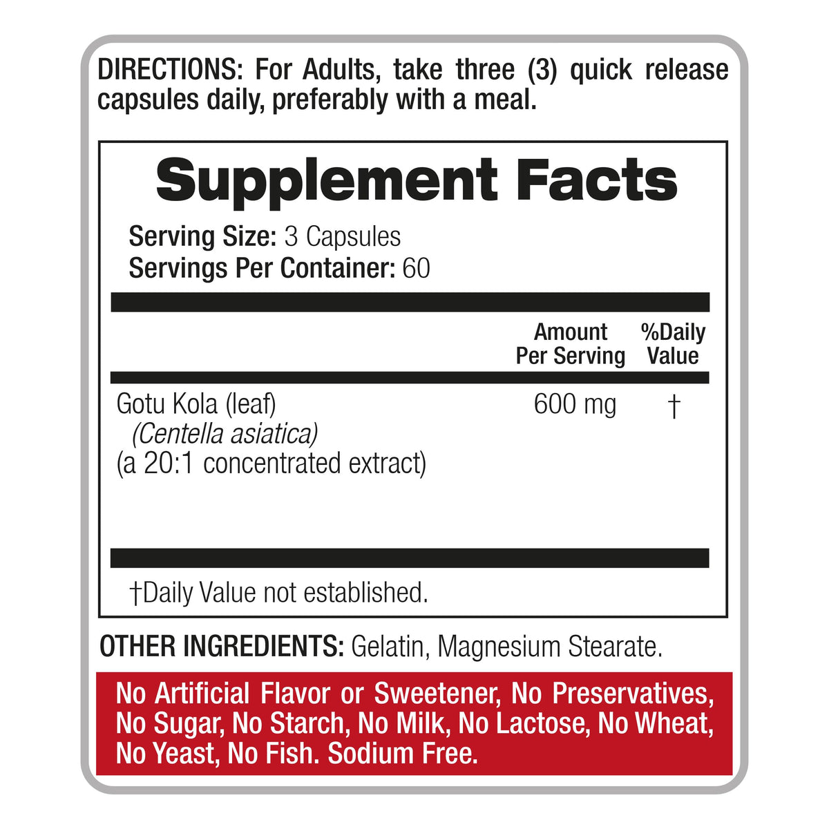 Flacon de FITO MEDIC'S Gotu Kola ouvert avec capsules