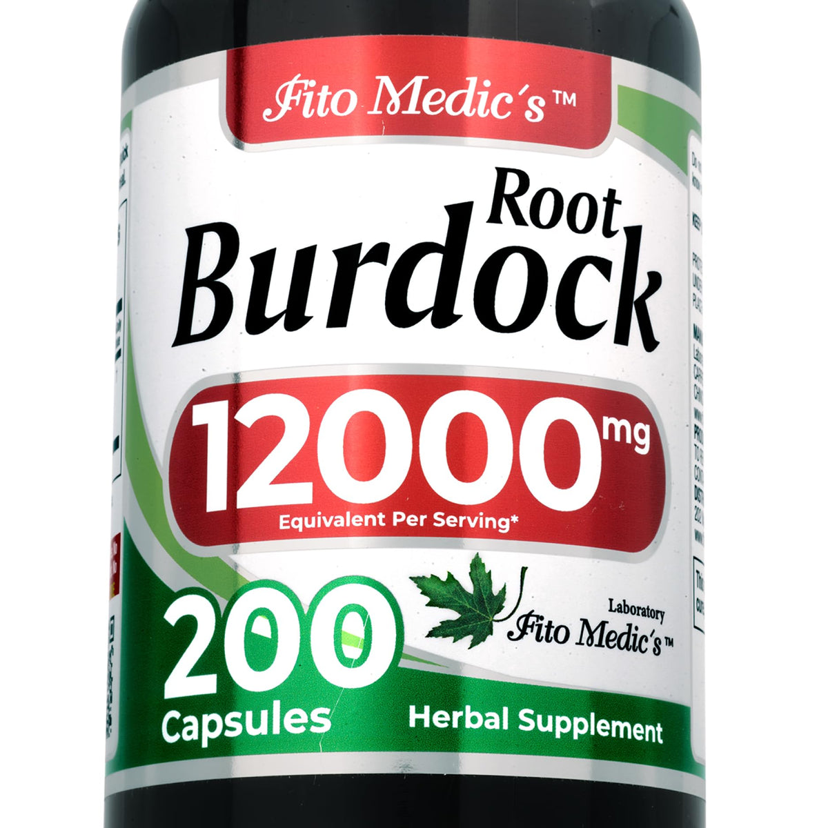 Flacon de FITO MEDIC'S Racine de Bardane Bio 200 Capsules vue avant