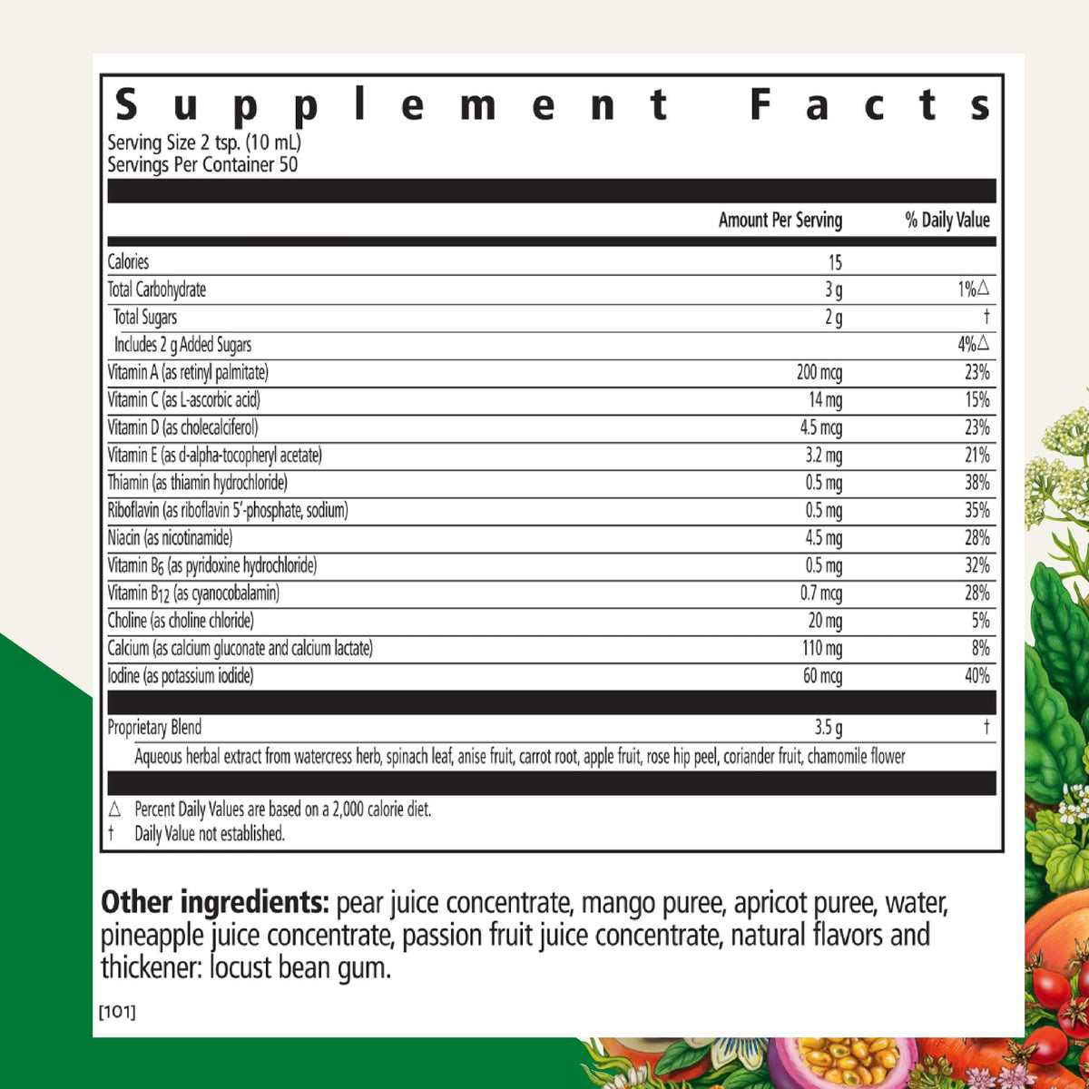 Flacon de Floradix Kinder Love Multivitamine Enfant avec étiquette