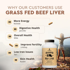 Flacon de foie de boeuf Ancestral Supplements avec des ingrédients naturels