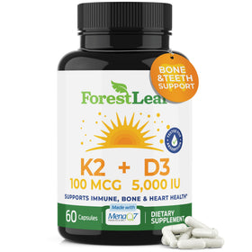 Flacon de ForestLeaf D3 + K2 60 capsules végétales