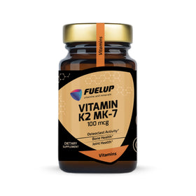 Flacon de Fuelup Vitamine K2 MK-7 100 mcg, 60 gélules molles