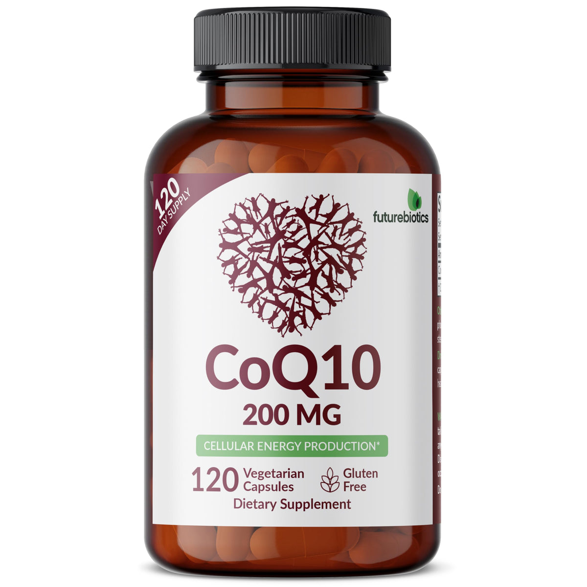 Flacon de Futurebiotics CoQ10 200 mg avec étiquette