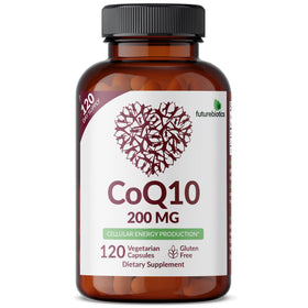 Flacon de Futurebiotics CoQ10 200 mg avec étiquette