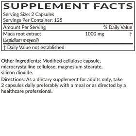 Flacon de Futurebiotics Maca Racine 4000 mg avec capsules visibles