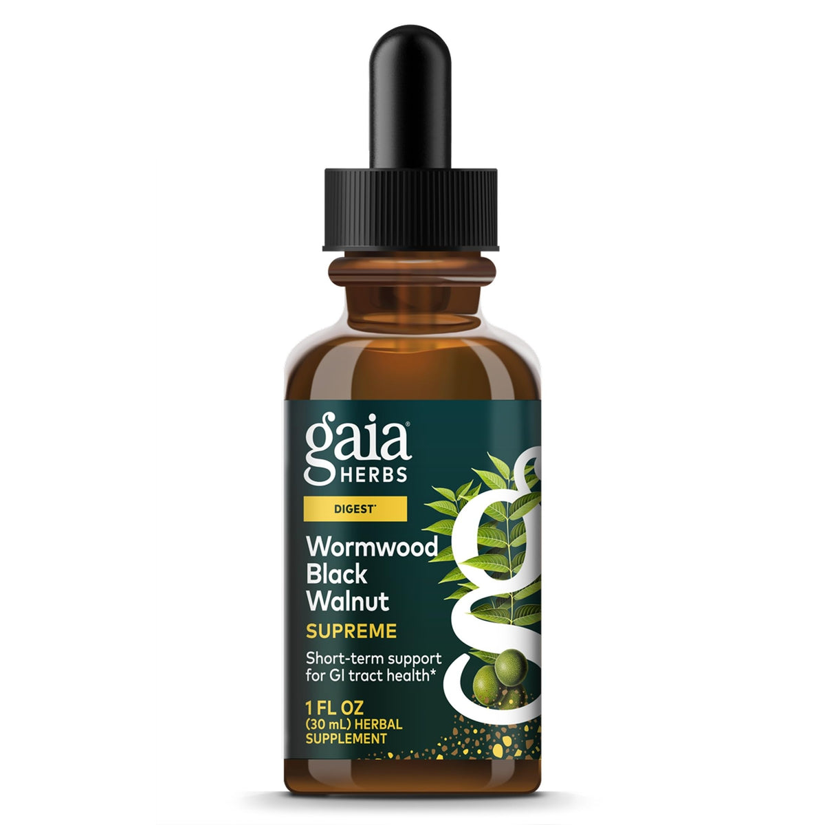 Flacon de Gaia Herbs Suprême Noix de Black Walnut 30 ml