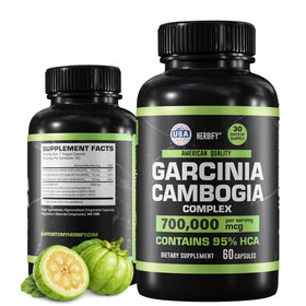 Flacon de Garcinia Cambogia HERBIFY 60 capsules vue de face