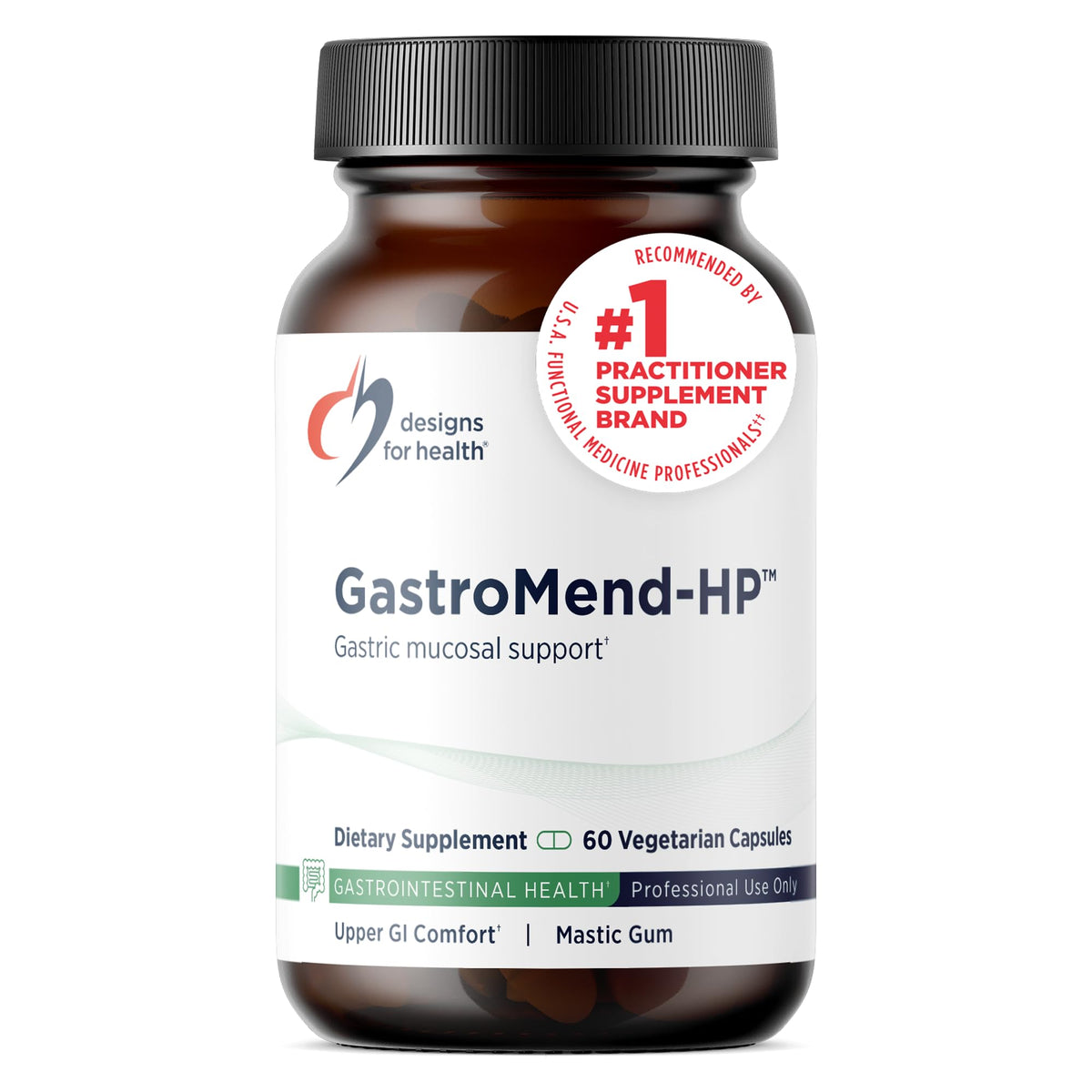 Flacon de GastroMend HP de Designs for Health avec 60 capsules