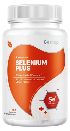 Flacon de Geetop Sélénium 200 mcg avec 100 capsules végétales