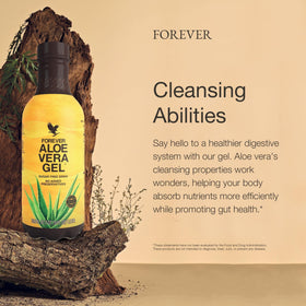 Flacon de gel d'aloe vera Forever Living ouvert