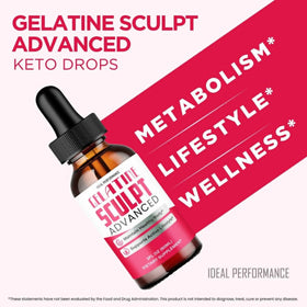 Flacon de Gelatine Sculpt Drops d'IDEAL PERFORMANCE avec compte-gouttes en vue rapprochée