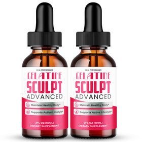 Flacon de Gelatine Sculpt Drops d'IDEAL PERFORMANCE, modèle avant avec compte-gouttes