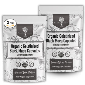 Flacon de gelée de racine de maca noire Nourishing Nutrients 200 capsules