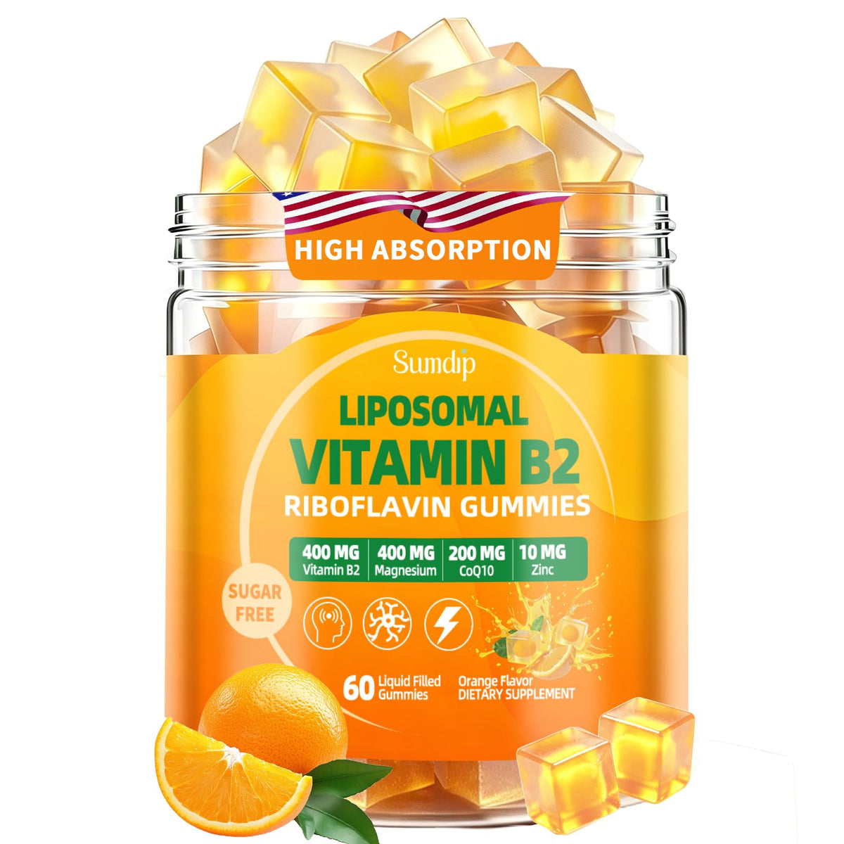 Flacon de gélifiés SumDIP B2 400mg vue de face