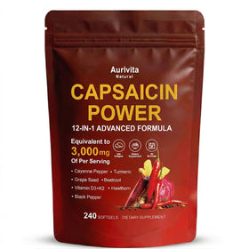 Flacon de gélules Aurivita Capsaicin RCSCBC vue de face