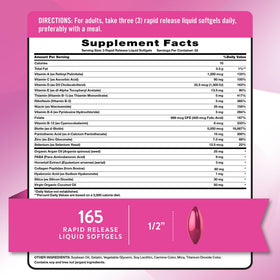 Flacon de gélules Cheveux, Peau & Ongles Nature's Truth de 165 gélules