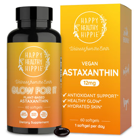 Flacon de gélules d'Astaxanthine 12 mg de Happy Healthy Hippie