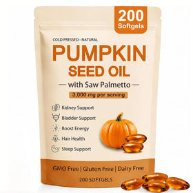 Flacon de gélules d'huile de pépin de citrouille wuliao 3000mg avec Saw Palmetto