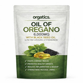 Flacon de gélules d'oregano et huile de nigelle orgatics 300 gélules