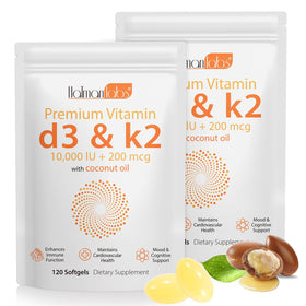 Flacon de gélules D3 K2 newseel 120 gélules à l'huile de coco